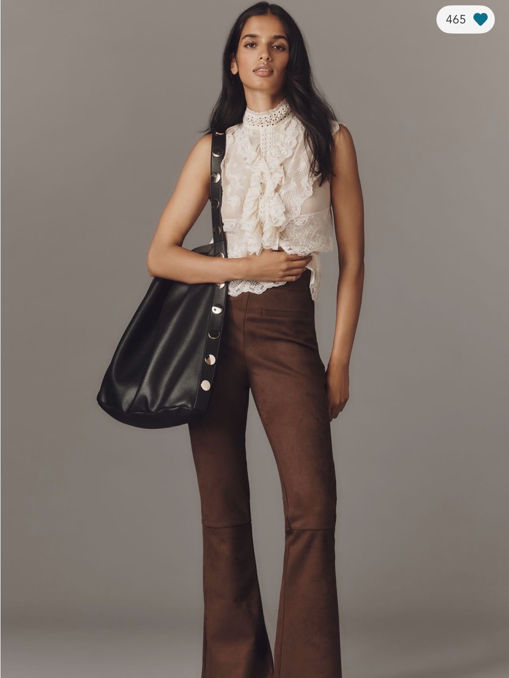 Anthropologie Chocolate Brown Flared High-Rise Pants